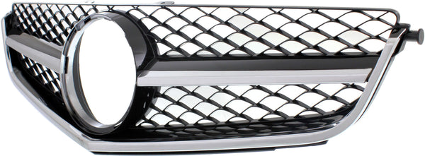 2012-2014 Mercedes C63 Grille, Chrome Shell/Black Insert.