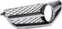 2012-2014 Mercedes C63 Grille, Chrome Shell/Black Insert.