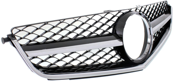 2012-2014 Mercedes C63 Grille, Chrome Shell/Black Insert.