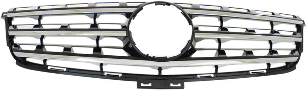 2012-2014 Mercedes M-class Grille, Painted Black, Chrome Molding.