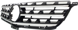 2012-2014 Mercedes M-class Grille, Painted Black, Chrome Molding.