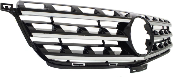 2012-2014 Mercedes M-class Grille, Painted Black, Chrome Molding.