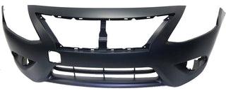 2015-2016 Nissan Versa Front Bumper Cover, Primed, w/Out Chrome Insert-Capa.