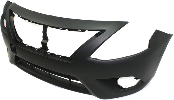 2015-2016 Nissan Versa Front Bumper Cover, Primed, w/Out Chrome Insert.