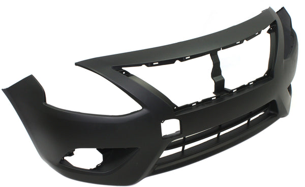 2015-2016 Nissan Versa Front Bumper Cover, Primed, w/Out Chrome Insert.