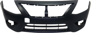 2015 Nissan Versa Front Bumper Cover, Primed, w/Chrome Insert, Sedan-CAPA.