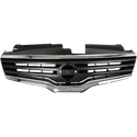 2007-2009 Nissan Altima Grille, Chrome Shell/Dark Gray.