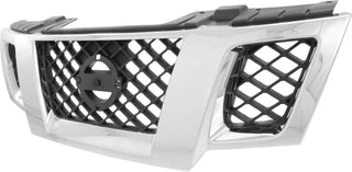 2009-2015 Nissan Frontier Grille, Chrome Shell/Black.
