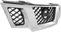 2009-2015 Nissan Frontier Grille, Chrome Shell/Black.