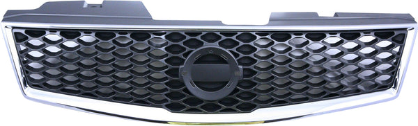2009-2012 Nissan Sentra Grille, Chrome Shell/Dark Gray.
