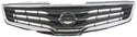 2010-2012 Nissan Sentra Grille, Chrome Shell/Dark Gray.
