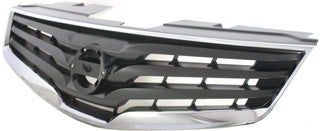 2010-2012 Nissan Sentra Grille, Chrome Shell/Dark Gray.