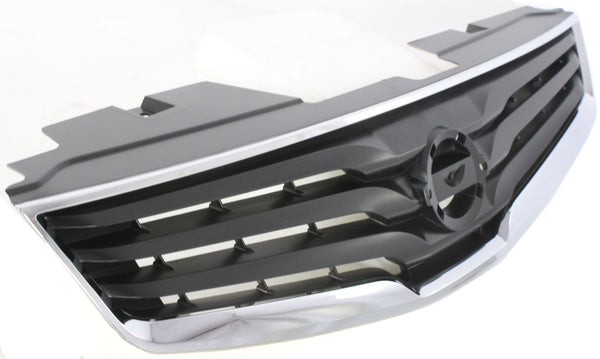 2010-2012 Nissan Sentra Grille, Chrome Shell/Dark Gray.