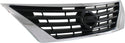 2012-2014 Nissan Versa Grille, Chrome Shell/ Dark Gray Insert.