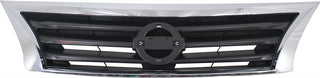 2013-2015 Nissan Altima Grille, Chrome Shell/Black.