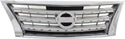2013-2015 Nissan Sentra Grille, Chrome Shell/Silver.