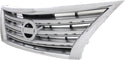 2013-2015 Nissan Sentra Grille, Chrome Shell/Silver.