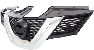 2014-2016 Nissan Rogue Grille, Painted Black, With Chrome Moulding.