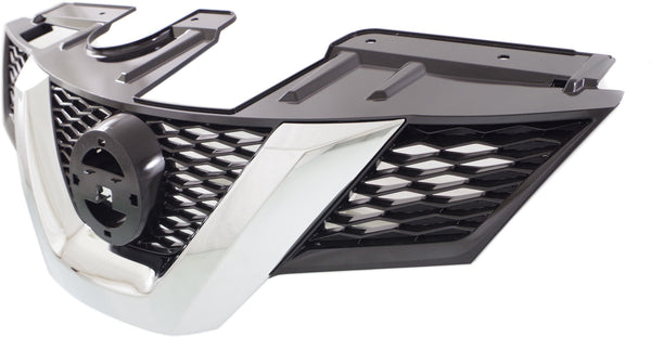 2014-2016 Nissan Rogue Grille, Painted Black.