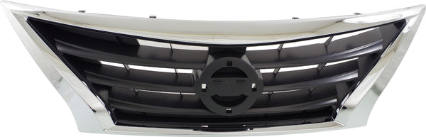 2015 Nissan Versa Grille, Chrome/Black, Sedan.