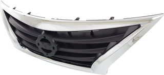 2015 Nissan Versa Grille, Chrome/Black, Sedan.