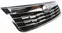 2009-2010 Subaru Forester Grille, Chrome Shell/Silver.