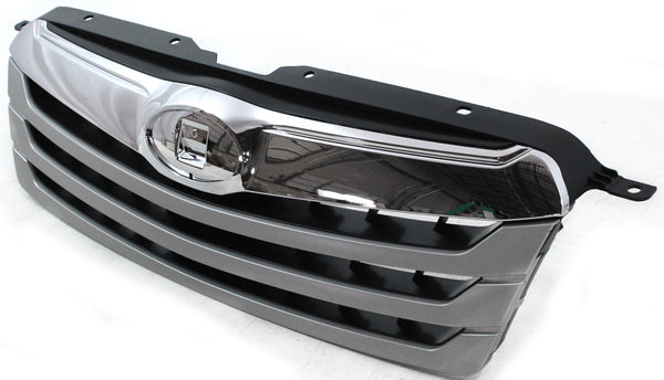 2010-2012 Subaru Outback Grille, Chrome Shell/Silver.