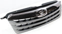2010-2012 Subaru Outback Grille, Chrome Shell/Silver.