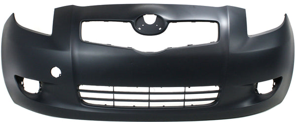 2007-2008 Toyota Yaris Front Bumper Cover, Primed, w/ Fog Lamp Holes, Hatchback (CAPA).