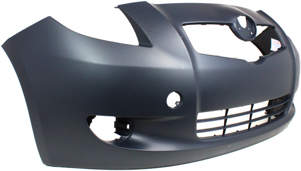2007-2008 Toyota Yaris Front Bumper Cover, Primed, w/Fog Lamp Hole, Hatchback.
