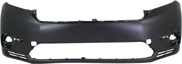 2011-2013 Toyota Highlander Front Bumper Cover, Primed (partial) - Capa.