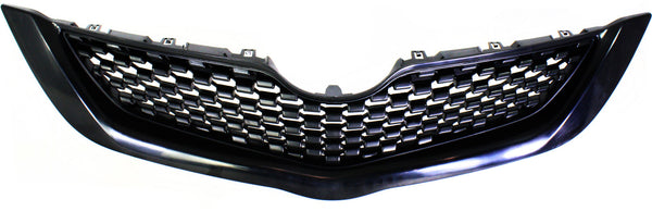 2009-2012 Toyota Yaris Grille, Upper, Black, Sedan.