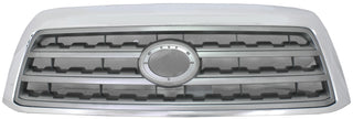 2008-2015 Toyota Sequoia Grille, Chrome Shell/Silver.