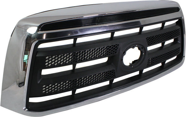 2010-2013 Toyota Tundra Pickup Grille, Chrome Shell/Black Insert.