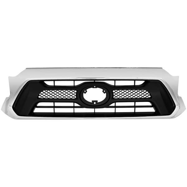 2012-2015 Toyota Tacoma Grille, Chrome Shell/Dark Gray.