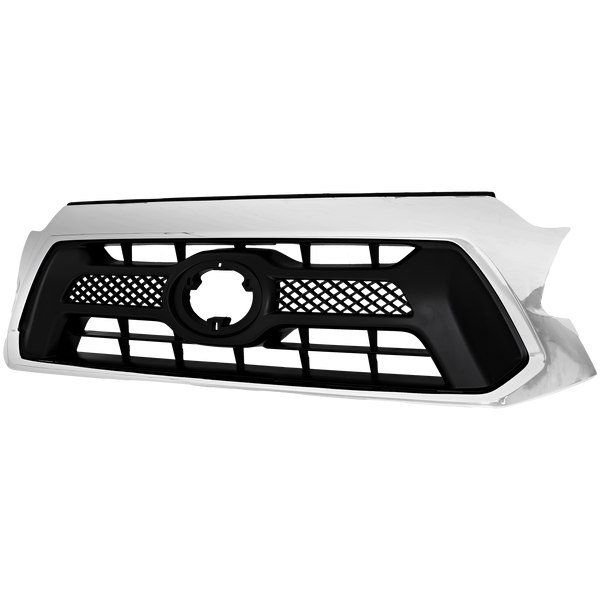 2012-2015 Toyota Tacoma Grille, Chrome Shell/Dark Gray.