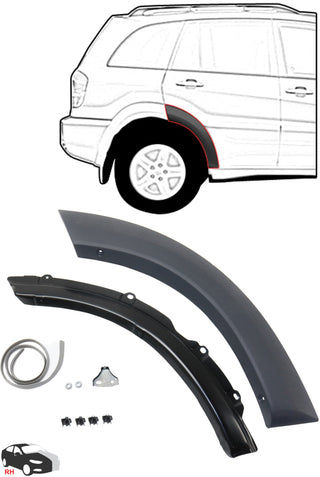 2001-2005 Toyota RAV4 Rear Wheel Opening Molding RH.
