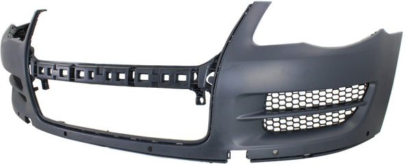 2008-2010 Volkswagen Touareg Front Bumper Cover, Primed, W/O Headlamp Wshr, W/ Parking Sensors.