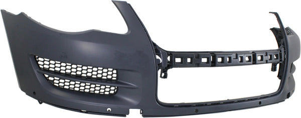 2008-2010 Volkswagen Touareg Front Bumper Cover, Primed, W/O Headlamp Wshr, W/ Parking Sensors.