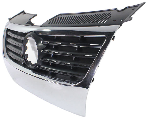 2006-2010 Volkswagen Passat Grille, Chrome Shell/Black.