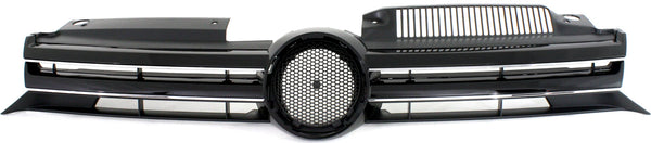 2010-2014 Volkswagen Golf Grille, Painted-Black.