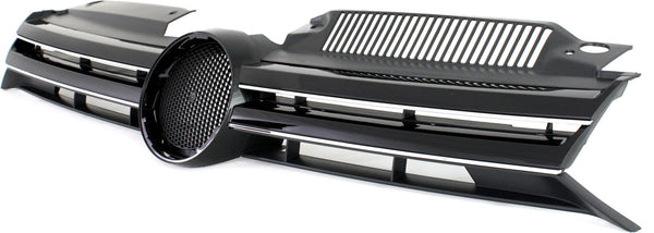 2010-2014 Volkswagen Golf Grille, Painted-Black.