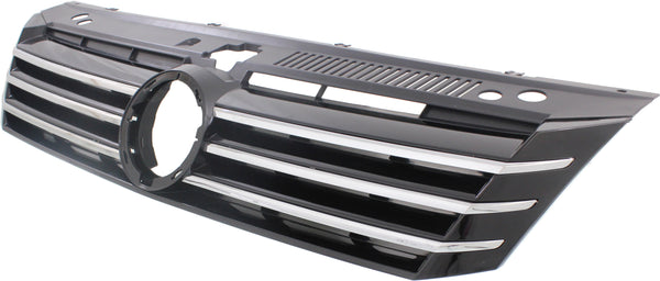 2012-2015 Volkswagen Passat Grille, Painted-Black.