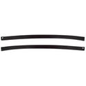 1978-1980 Oldsmobile 442 Front Weatherstrip Retainer Stainless Steel with Black Paint (Pair).