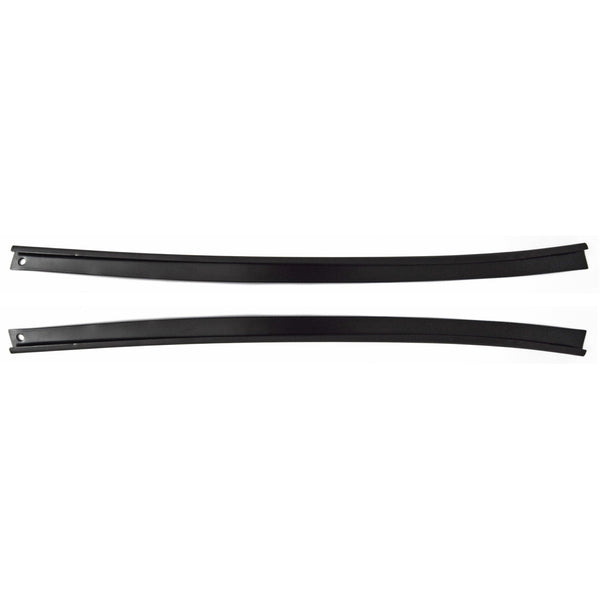 1978-1981 Oldsmobile Cutlass Front Weatherstrip Retainer Stainless Steel with Black Paint (Pair).