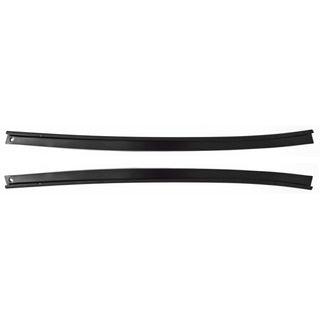 1978-1987 Chevy El Camino Front Weatherstrip Retainer Stainless Steel with Black Paint (Pair).