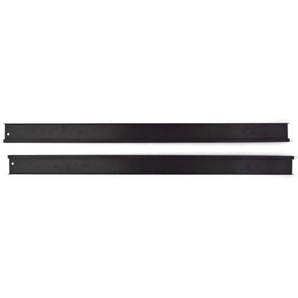 1978-1987 Chevy El Camino T-Top Rear Weatherstrip Retainer Stainless Steel with Black Paint (Pair).