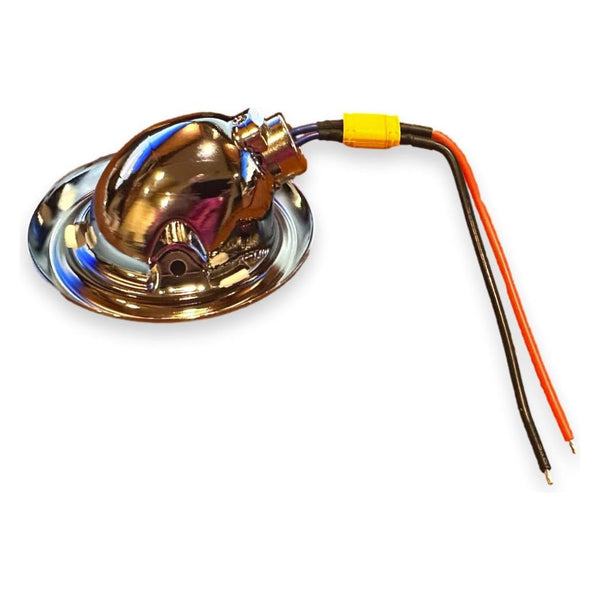 Bronze-colored electrical component with wires on a white background. 2-Door Hardtop Dome Light.