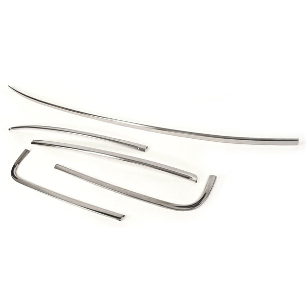1964-1965 Pontiac Tempest Windshield Reveal Molding 5 Piece Set.