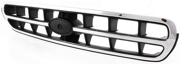2000-2002 Subaru Outback Grille, Chrome Shell/Black.